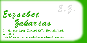 erzsebet zakarias business card